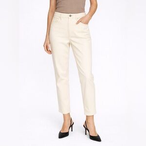 Gentle Fawn Vegan Leather Cream Pants High Rise Cropped Size 4 NWT